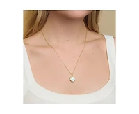 Little Sky Stone Clover Mop Pendant Necklace