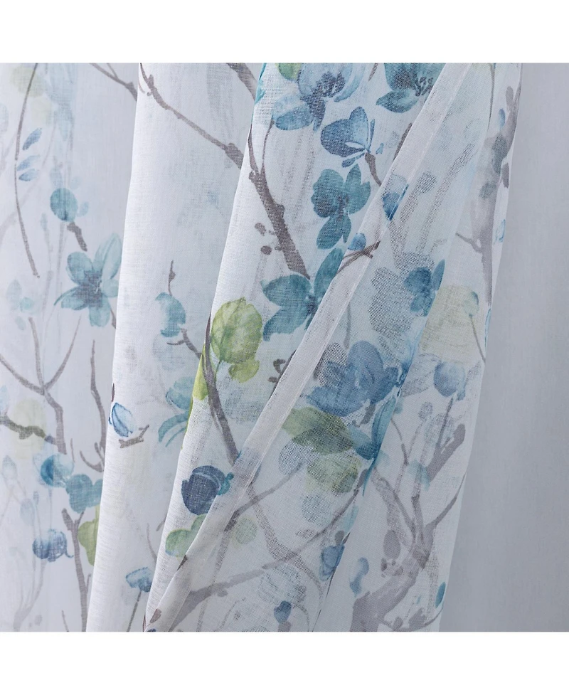 Olivia Gray 100% Polyester Aiden Printed Textured Grommet Curtain Panel