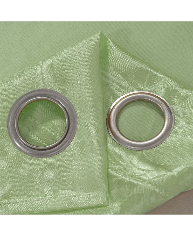 Olivia Gray 100% Polyester Aiden Printed Textured Grommet Curtain Panel