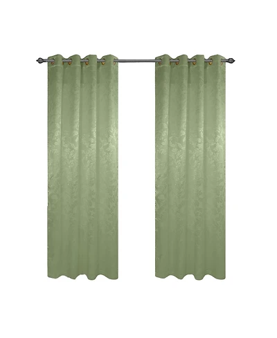 Olivia Gray 100% Polyester Aiden Printed Textured Grommet Curtain Panel