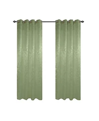 Olivia Gray 100% Polyester Aiden Printed Textured Grommet Curtain Panel