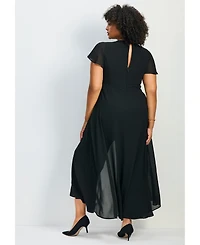 Avenue Women's Ivana Contrast Bell Sleeve Top