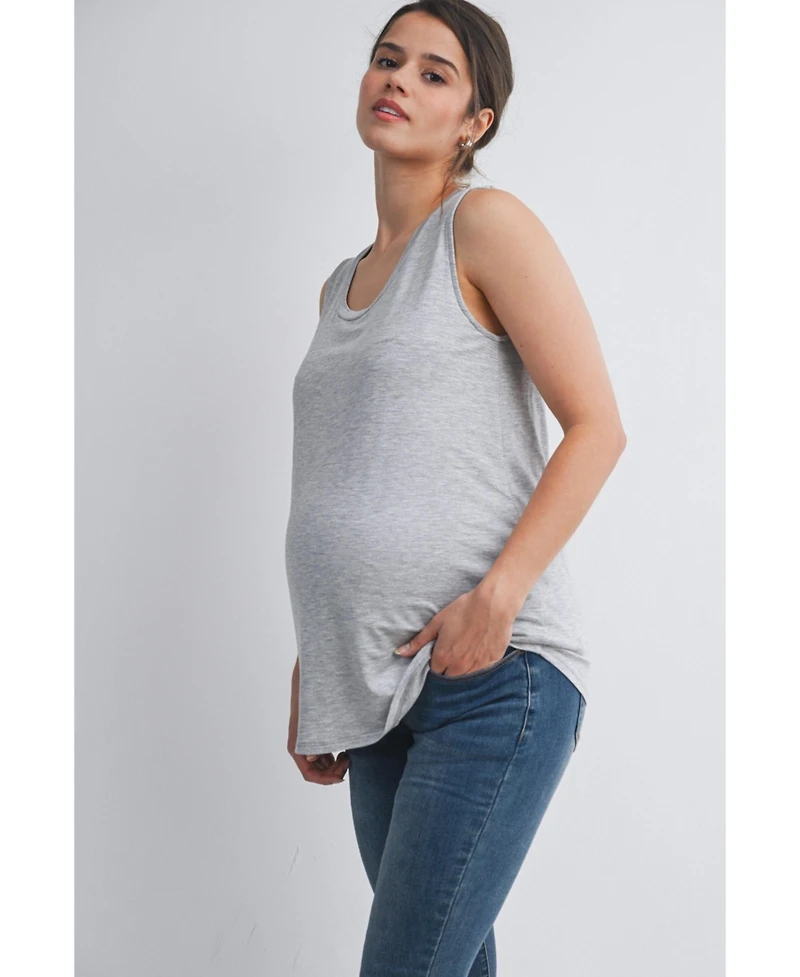 Hello Miz Maternity Nursing Scoop-Neck Sleeveless Tank Top