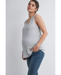 Hello Miz Maternity Nursing Scoop-Neck Sleeveless Tank Top