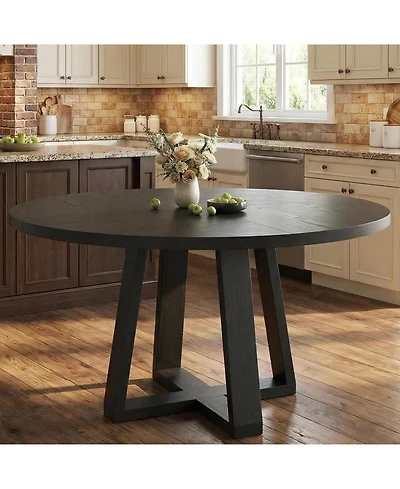 gaomon Round Dining Table – 47-inch Kitchen and Room Table, Perfect for Modern Spaces.