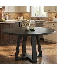 gaomon Round Dining Table – 47-inch Kitchen and Room Table, Perfect for Modern Spaces.