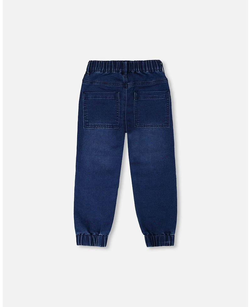Deux par Baby Boys Stretch French Terry Denim Jogger