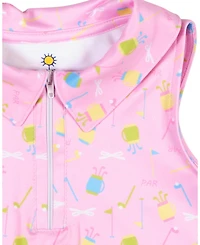 Florence Eiseman Big Girls Golf Print Performance Knit Dress