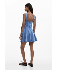 Desigual Women's Skater dress denim effect