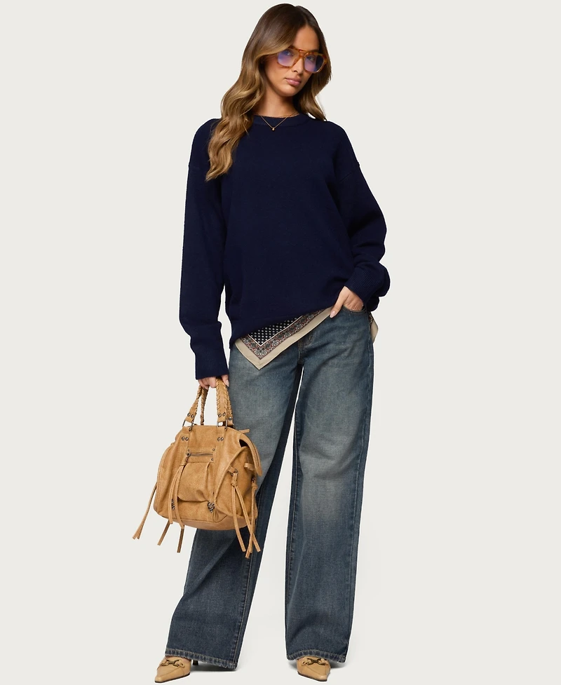 Edikted Women's Ximenia Cutout Back Sweater