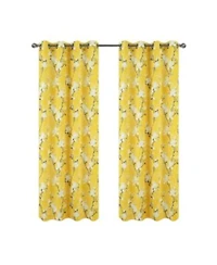 Olivia Gray 100 Polyester 200 Gsm Blossom Printed Blackout Grommet Curtain Panel 54 X22 X 84 X22