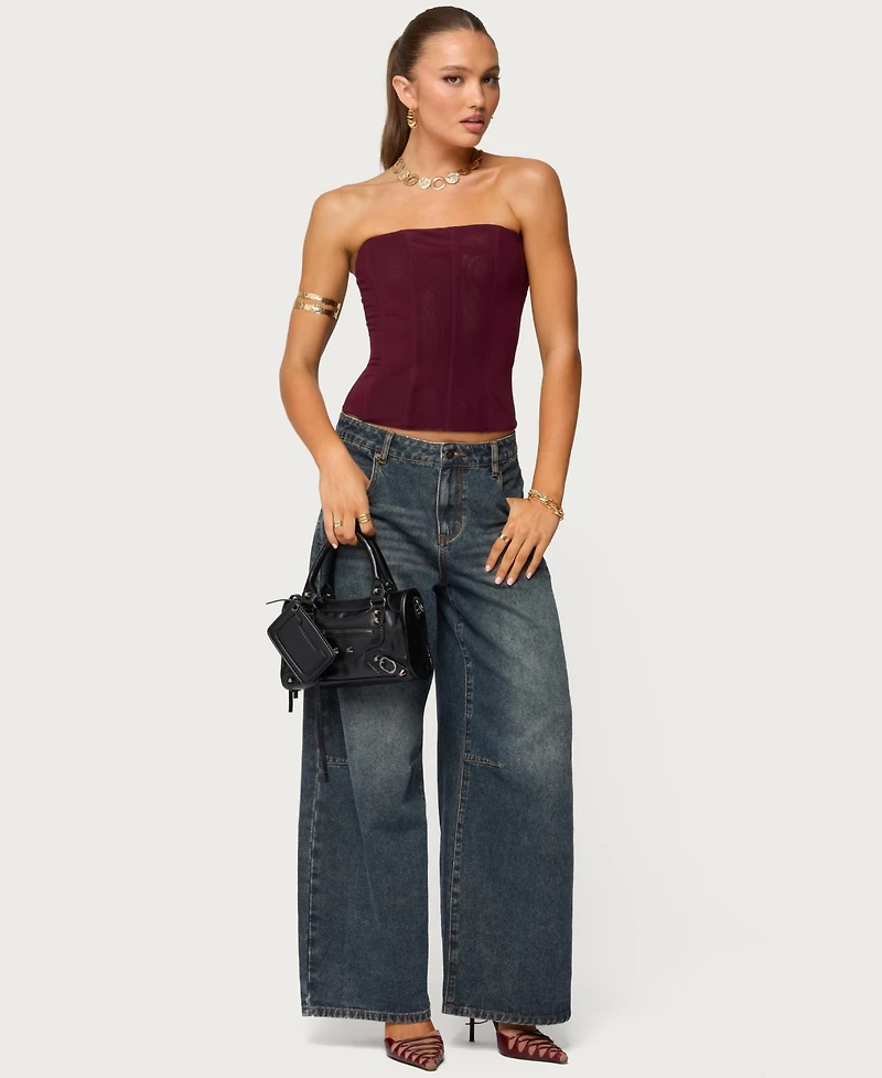 Edikted Women's Reed Sheer Mesh Corset