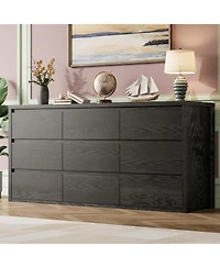 gaomon 9 Drawer Dresser for Bedroom, Wide Modern Chest of Drawers, Large Wood Wooden Storage Organizer Living Room, Hallway