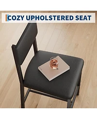 gaomon Dining Table Set for 4, Kitchen Table with 2 Upholstered Chairs and Bench, Wood Kitchen Dining Room Set, for Small Space