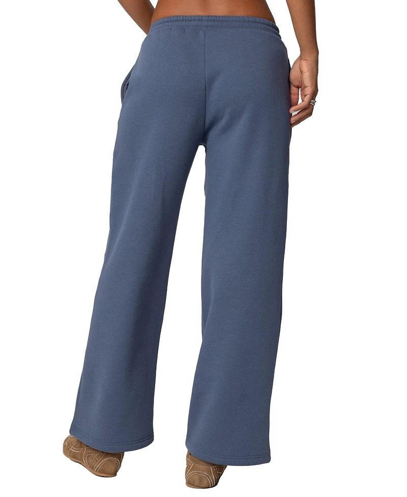 Edikted Women's Ny Wide Leg Sweatpants