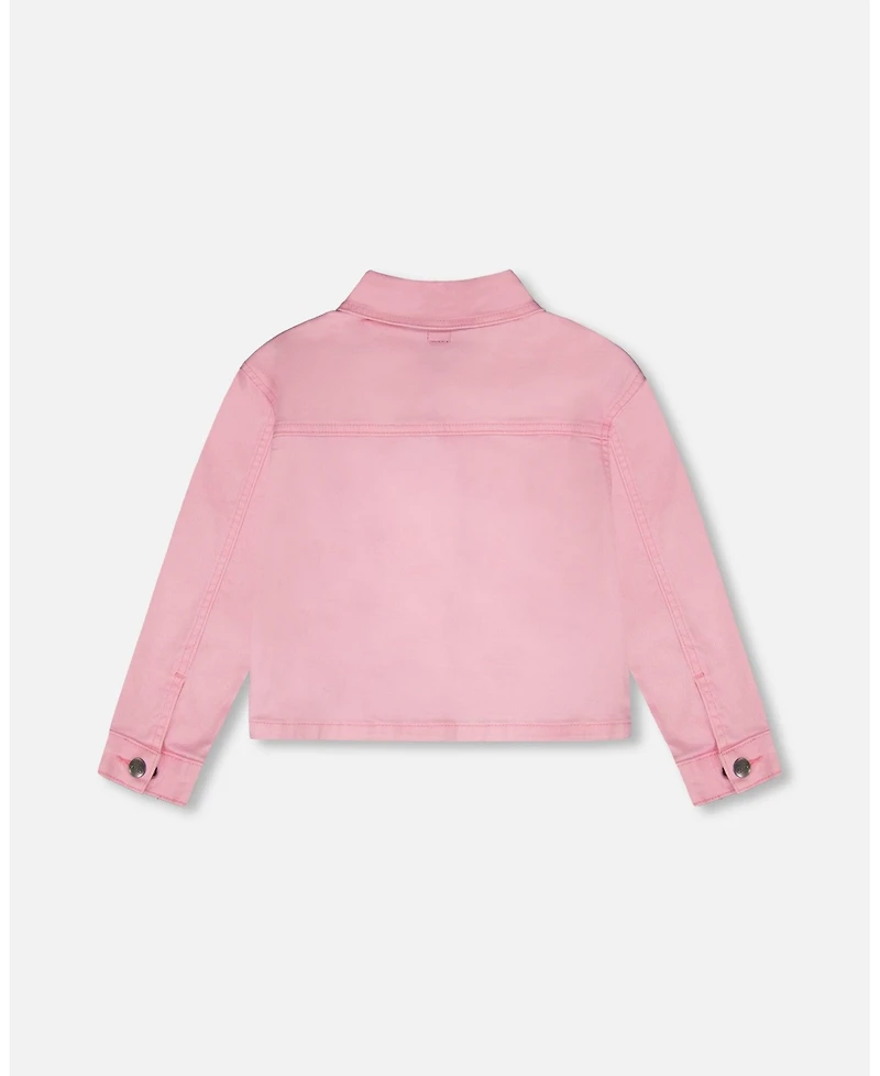 Draft - Deux par Girls Denim Jacket with Embroidered Patches