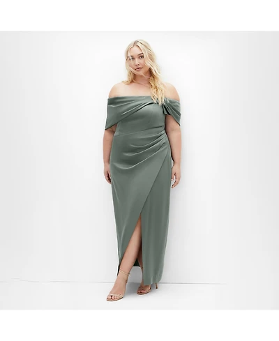 City Chic Women's Plus Paloma Off Shoulder Maxi Dress