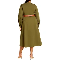 City Chic Women's Plus Size Zoe Belted Dress