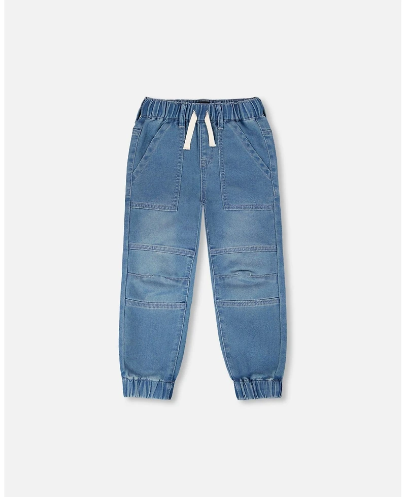 Deux par Baby Boy Stretch French Terry Denim Jogger