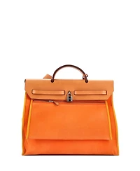 Pre-Owned HERMES 39 Herbag Zip Leather and Toile