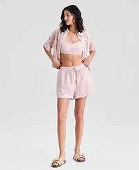 And Now This Women's Drawstring Soft Lace Shorts, Macy's Exclusive