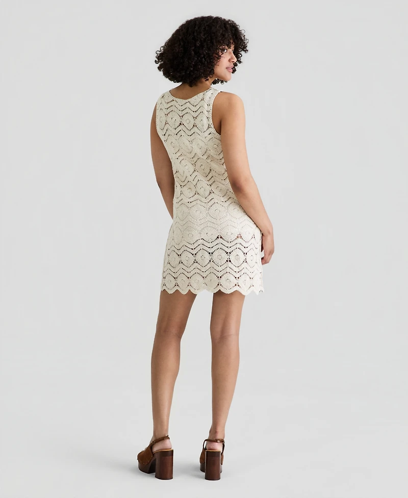And Now This Women's Sequin Embellished Crochet Mini Dress, Macy's Exclusive
