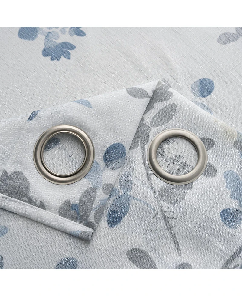 Olivia Gray 100% Polyester 140 Gsm Aiden Printed Textured Grommet Curtain Panel