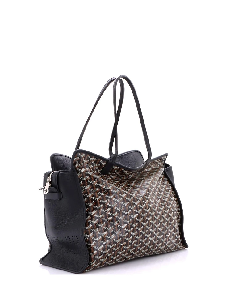 Pre-Owned Goyard Pm Hardy Pet Carrier Coated Canvas