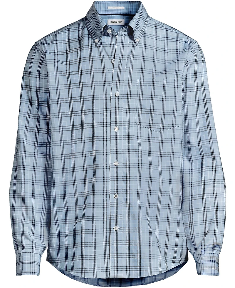 Lands' End Big & Tall Traditional Fit No Iron Twill Shirt