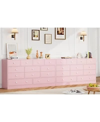 gaomon 12 Drawer 61in Modern Dresser with Charging Station, Large Tv Stand Storage Organizer for Bedroom Nursery Living Room