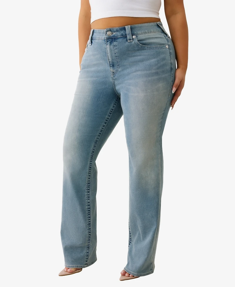 True Religion Plus Billie Straight Mid Rise Jeans