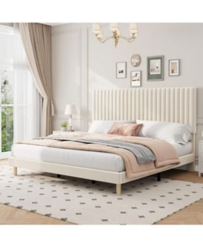 Gaomon Wooden Platform Bed Frame With Storage Headboard Raised Footboard No Box Spring Needed