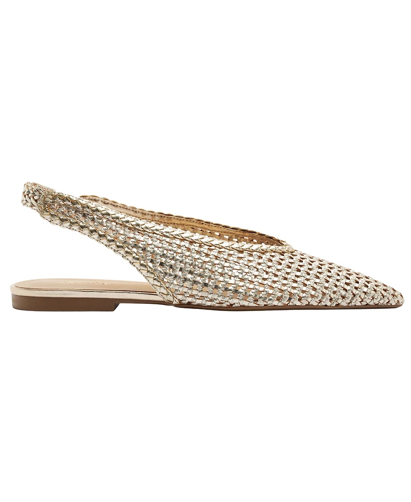 Arezzo Women's Eva Pointed Toe Ballet Slingback Flats