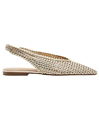 Arezzo Women's Eva Pointed Toe Ballet Slingback Flats