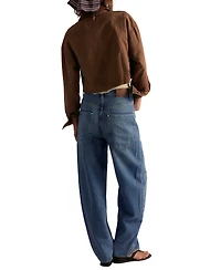 Free People Women's Truro Baggy Puddle High Rise Jeans