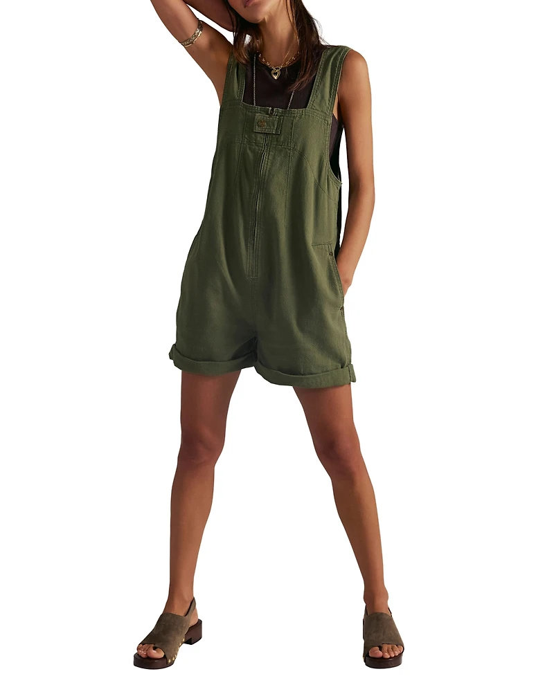 Free People Women's Square Neck Jude Shortalls