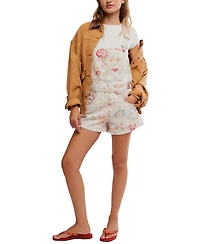 Free People Women's Ziggy Printed Square Neck Shortall