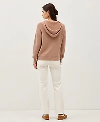 Modenaire Women's Button-Front Knit Drop-Shoulder Hoodie