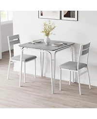 gaomon Dining Table for 2 Small Table and Chairs Set of 2 Square Dinette Set for 2 3 Piece Kitchen and Dining Room Sets for Small Space