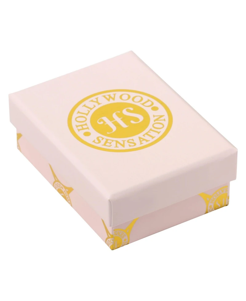 Dloria Nadia Pave Huggie Hoop Earrings