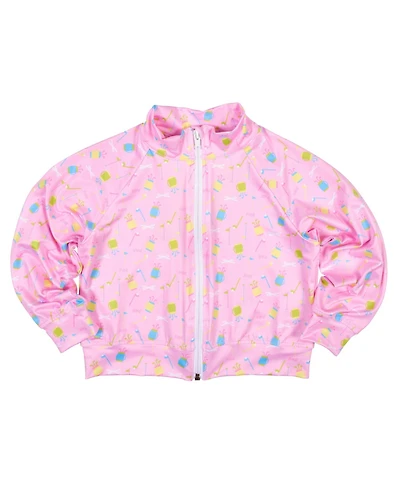 Florence Eiseman Big Girls Golf Print Performance Knit Jacket