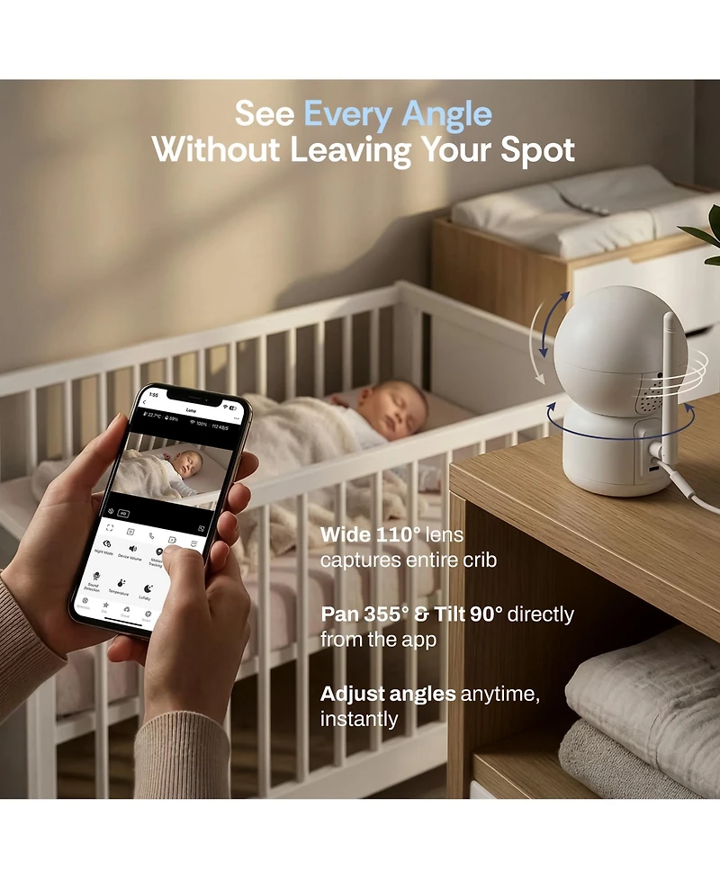 Miko Luna 2K Wi-Fi Smart Baby Monitor with Night Vision
