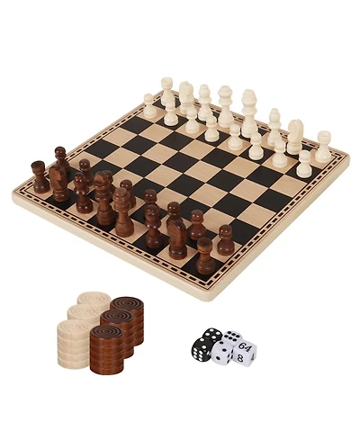 Gse Games & Sports Expert Premium 3-in-1 Carbon Fiber Folding Chess, Checkers & Backgammon Set by Gse