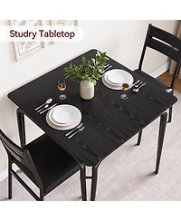 gaomon Small Square kitchen Dinner Table Set for 2, Space Saving Wood Modern Dinette With Upholstered,Dining Room Furniture for Breakfast