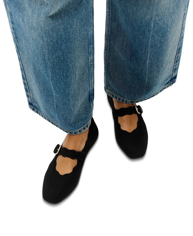 FitFlop Women's Delicato Wave Edge Canvas Mary Jane Flats