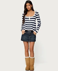 Edikted Women's Fatama Denim Mini Skirt