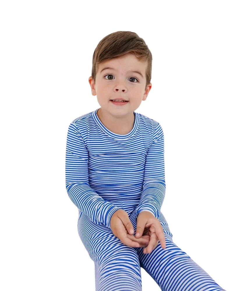 Motette Boys Cobalt Stripe Pajama Set