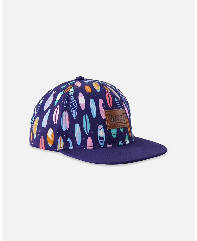 Deux par Deux Baby Boys Cap Surfboard Print