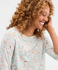 Jm Collection Women's Printed Boat-Neck Twist-Front Top, Macy's Exclusive