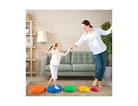 Slickblue 5-Piece Kids Round Stepping Stones Stackable Indoor Outdoor